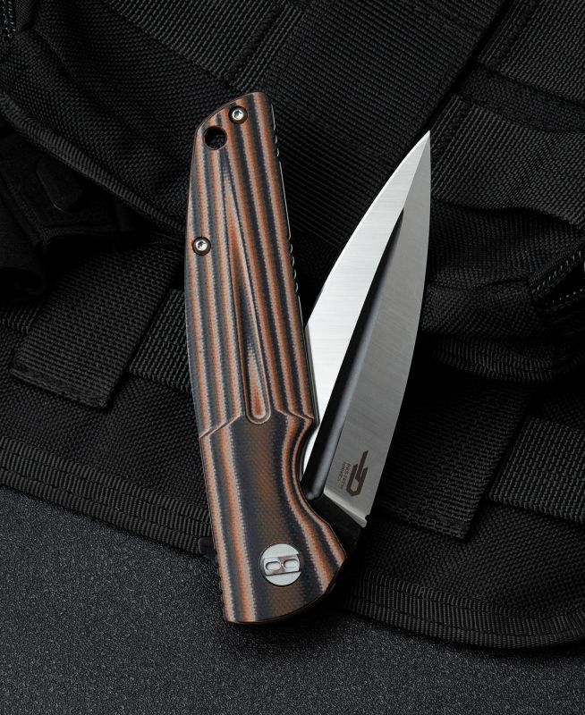 Складной нож Bestech Fin, сталь 14C28N Black/Satin, G10 Orange