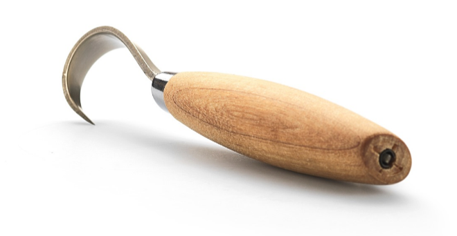 Нож Morakniv Hook Knife 164 Right Hand ложкорез, сталь Sandvik 12C27, рукоять береза