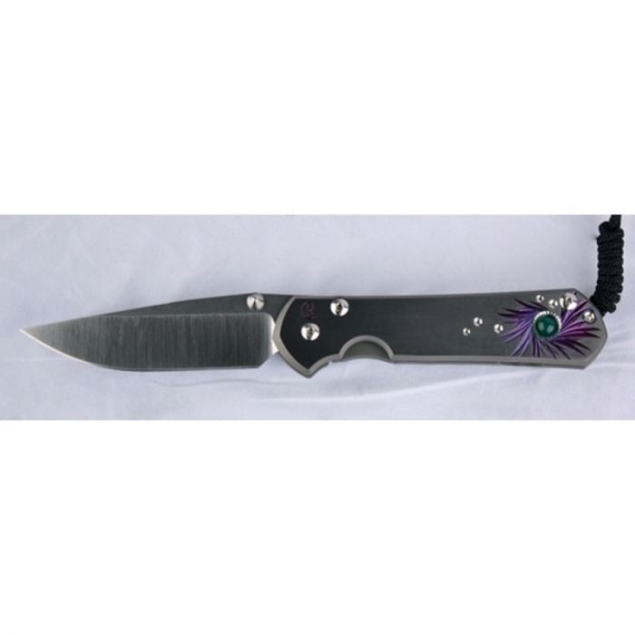 Нож складной Chris Reeve Large Sebenza 21 Agate Cabochon, сталь CPM-S35VN, рукоять титан