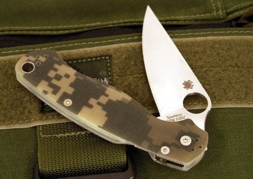 Складной нож Spyderco Para Military 2, сталь CPM® S45V™, рукоять G10, камуфляж (Digi Camo)