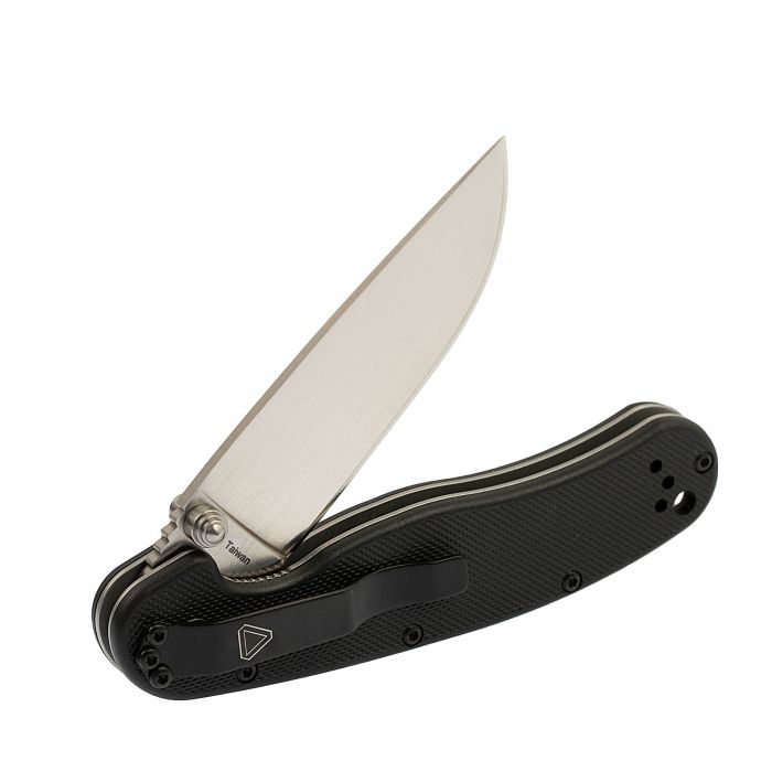 Нож складной полусеррейторный Ontario  RAT-1, сталь Aus-8. Клинок - Satin, Рукоять - Black GRN