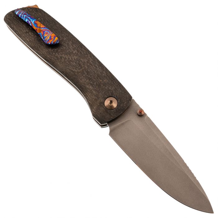 Складной нож Mandalorian Custom Assassin, сталь M390, рукоять Carbon Fiber/Timascus