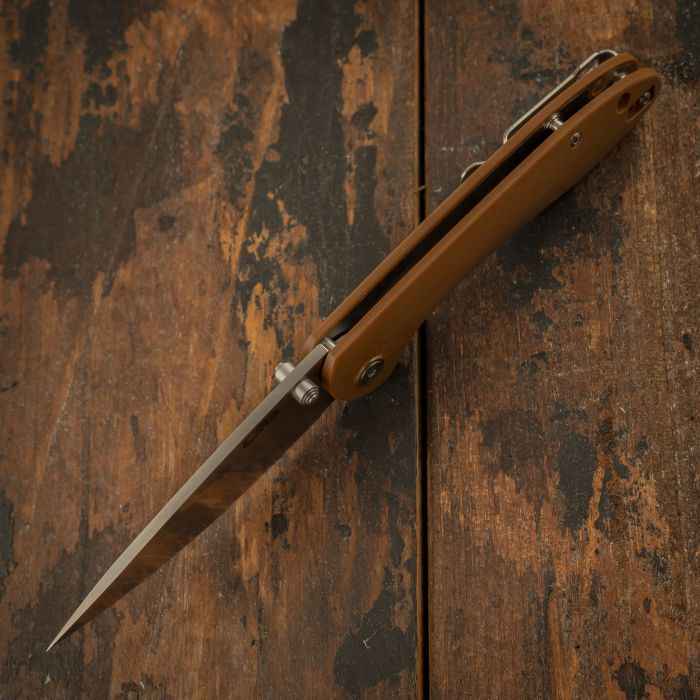 Складной нож CJRB Feldspar, сталь D2, Brown G10