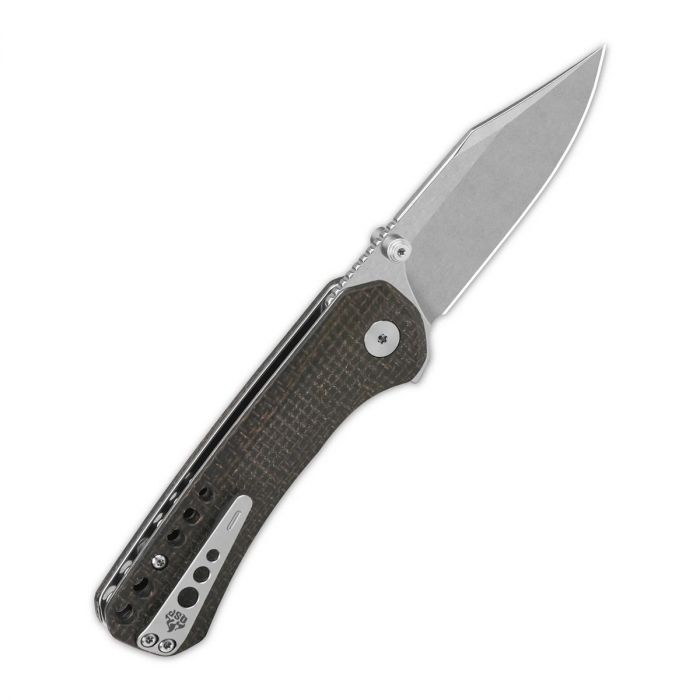 Складной нож QSP Kestrel, сталь Sandvik 14C28N, рукоять микарта, коричневый