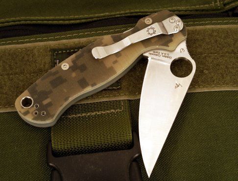 Складной нож Spyderco Para Military 2, сталь CPM® S45V™, рукоять G10, камуфляж (Digi Camo)